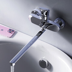 Смеситель для ванны AM.PM Like хром однорычажный с длинным изливом без лейки (F8090016) - фото 10