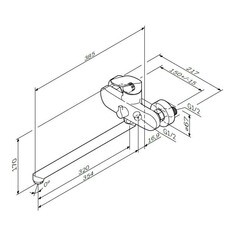 Смеситель для ванны AM.PM Like хром однорычажный с длинным изливом без лейки (F8090016) - фото 3