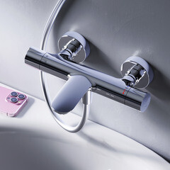 Смеситель для ванны AM.PM Like хром термостатический с коротким изливом без лейки (F8050000) - фото 2