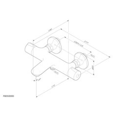 Смеситель для ванны AM.PM Like хром термостатический с коротким изливом без лейки (F8050000) - фото 7
