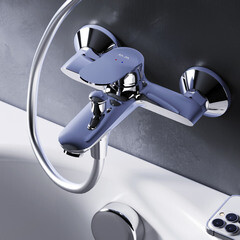 Смеситель для ванны AM.PM Sunny хром однорычажный с коротким изливом без лейки (F85C10000) - фото 4