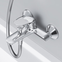 Смеситель для ванны AM.PM Sunny хром однорычажный с коротким изливом без лейки (F85C10000) - фото 9