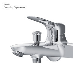 Смеситель для ванны AM.PM Sunny хром однорычажный с коротким изливом без лейки (F85C10000) - фото 5