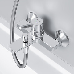 Смеситель для ванны AM.PM X-Joy S хром однорычажный с коротким изливом без лейки (F85B10000) - фото 9