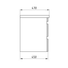 Тумба под раковину АСБ-Мебель Лира 75 см подвесная ясень белый (10676) - фото 3