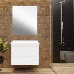 Тумба под раковину АСБ-Мебель Лира 60 см подвесная ясень белый (10675) - фото 4