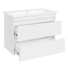 Тумба под раковину АСБ-Мебель Лира 75 см подвесная ясень белый (10676) - фото 7