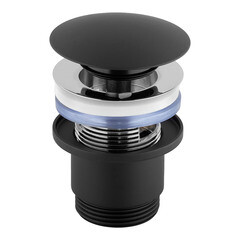 Донный клапан Wirquin клик-клак 1 1/4 с переливом черный (30722855) - фото 4