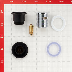 Донный клапан Wirquin клик-клак 1 1/4 с переливом черный (30722855) - фото 2