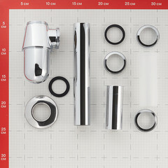 Сифон для раковины Wirquin Classic 1 1/4х32 мм без выпуска с соединением 32 мм с отводом хром (SL211B/30975128) - фото 2