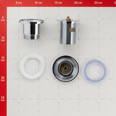 Донный клапан Wirquin клик-клак 1 1/4 с переливом хром (30723123) - фото 2