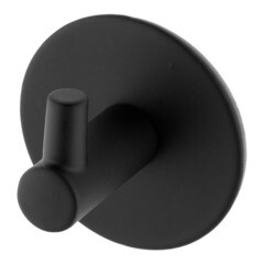 Крючок для ванной Fixsen Practica одинарный самоклеящийся металл черный (2 шт.) (FX-558A)