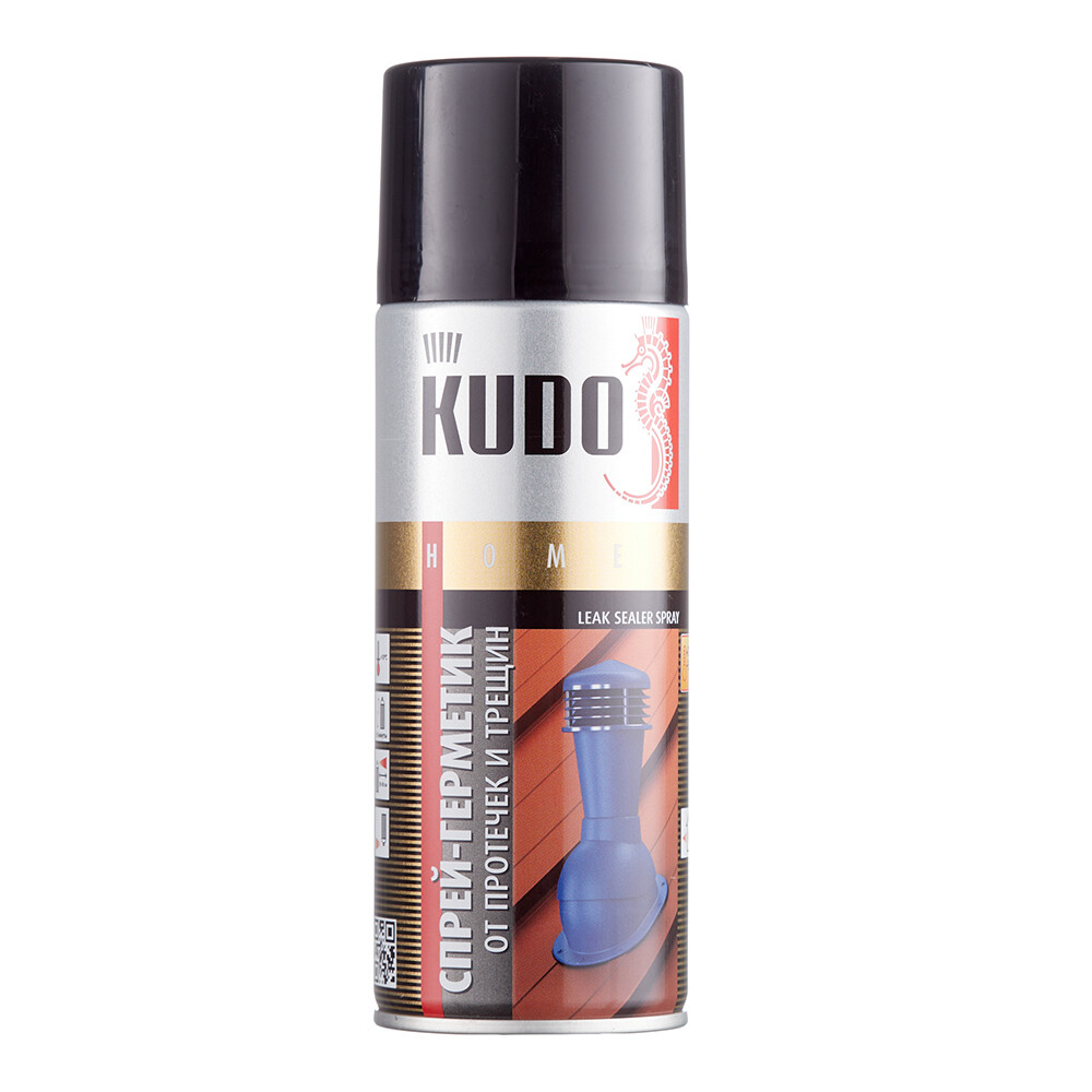 Изображение товара Герметик кровельный аэрозольный каучуковый Kudo Home черный 520 мл