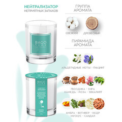 Свеча ароматическая Bago home Свежий детокс 132 г - фото 6