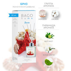 Аромадиффузор с палочками Bago home Бриз 50 мл - фото 6