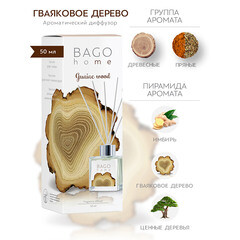Аромадиффузор с палочками Bago home Гваяковое дерево 50 мл - фото 7