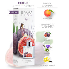 Аромадиффузор с палочками Bago home Инжир 100 мл - фото 2