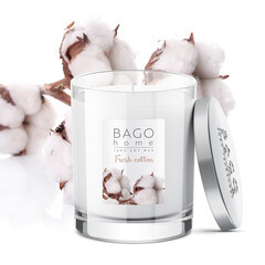 Свеча ароматическая Bago home Свежий хлопок 132 г - фото 3