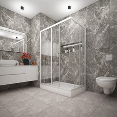 Душевой уголок Метакам Universal белый 120х80х185 см прямоугольник стекло прозрачное 4 мм (KKS_014547) - фото 4