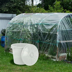 Бак бытовой Альт Пласт 20 л пластиковый с крышкой белый - фото 2