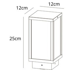 Светильник садово-парковый настенный Arte Lamp Pot черный E27 60 Вт IP54 (A1631FN-1BK) - фото 2