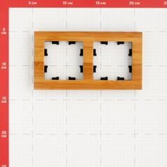 Рамка Systeme Electric AtlasDesign Nature двухместная дерево бамбук (ATN353202) - фото 4