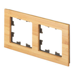 Рамка Systeme Electric AtlasDesign Nature двухместная дерево бамбук (ATN353202) - фото 3