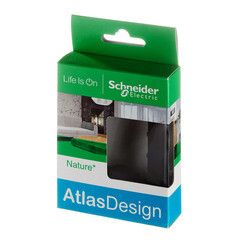 Рамка Systeme Electric AtlasDesign Nature одноместная металл оникс (ATN312301) - фото 2