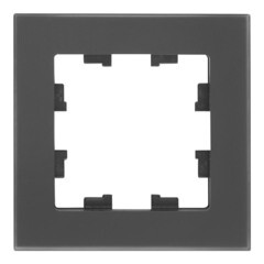 Рамка Systeme Electric AtlasDesign Nature одноместная черная (ATN331001) - фото 1