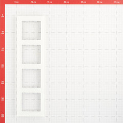 Рамка Systeme Electric AtlasDesign Nature четырехместная белая (ATN330104) - фото 2