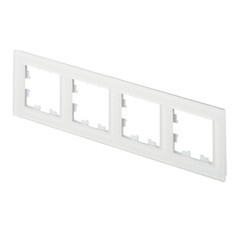 Рамка Systeme Electric AtlasDesign Nature четырехместная белая (ATN330104) - фото 4