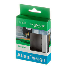 Рамка Systeme Electric AtlasDesign Nature одноместная серебро (ATN312101) - фото 5