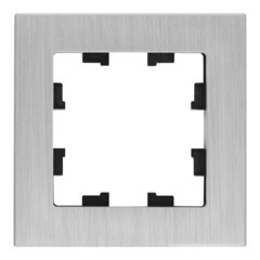 Рамка Systeme Electric AtlasDesign Nature одноместная серебро (ATN312101) - фото 1