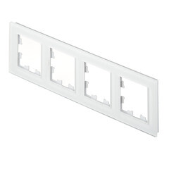 Рамка Systeme Electric AtlasDesign Nature четырехместная белая (ATN320104) - фото 3