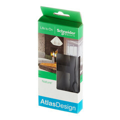 Рамка Systeme Electric AtlasDesign Nature двухместная металл оникс (ATN312302) - фото 5