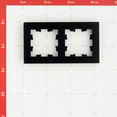 Рамка Systeme Electric AtlasDesign Nature двухместная металл оникс (ATN312302) - фото 4