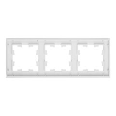 Рамка Systeme Electric AtlasDesign Nature трехместная белая (ATN320103) - фото 2