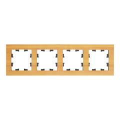 Изображение товара Рамка Systeme Electric AtlasDesign Nature четырехместная дерево бамбук (ATN353204)