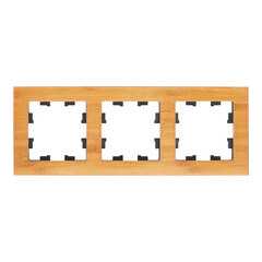 Изображение товара Рамка Systeme Electric AtlasDesign Nature трехместная дерево бамбук (ATN353203)