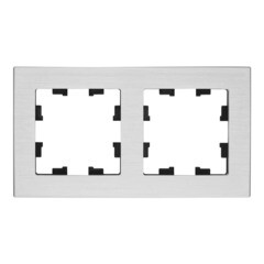 Изображение товара Рамка Systeme Electric AtlasDesign Nature двухместная серебро (ATN312102)