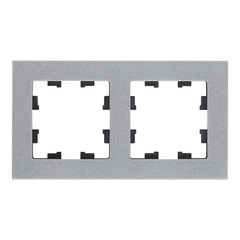 Изображение товара Рамка Systeme Electric AtlasDesign Nature двухместная мрамор айс грей (ATN343202)