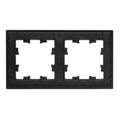 Рамка Systeme Electric AtlasDesign Nature двухместная черная (ATN321002) - фото 2