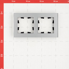 Рамка Systeme Electric AtlasDesign Nature двухместная алюминий (ATN320302) - фото 4