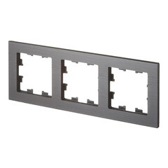 Рамка Systeme Electric AtlasDesign Nature трехместная металл оникс (ATN312303) - фото 2