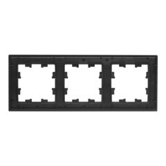 Рамка Systeme Electric AtlasDesign Nature трехместная металл оникс (ATN312303) - фото 4