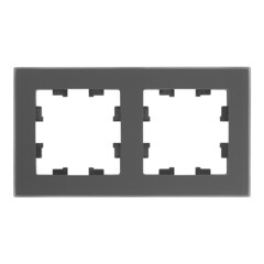 Рамка Systeme Electric AtlasDesign Nature двухместная черная (ATN331002) - фото 1