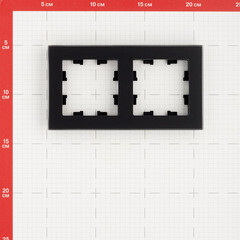Рамка Systeme Electric AtlasDesign Nature двухместная черная (ATN331002) - фото 4
