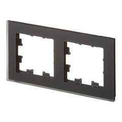 Рамка Systeme Electric AtlasDesign Nature двухместная черная (ATN331002) - фото 3