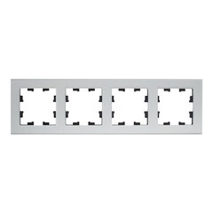 Рамка Systeme Electric AtlasDesign Nature четырехместная алюминий (ATN320304) - фото 1