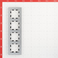 Рамка Systeme Electric AtlasDesign Nature четырехместная алюминий (ATN320304) - фото 2